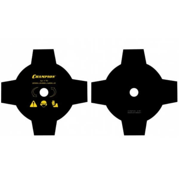Нож для газонокосилки Champion 4-лезвия -(тип B)(255х25,4мм) (125R.235R.FS80.85.